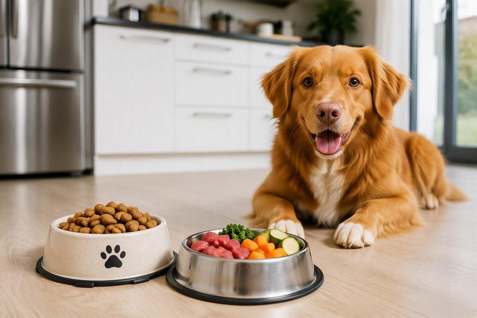 Alimentación de un perro