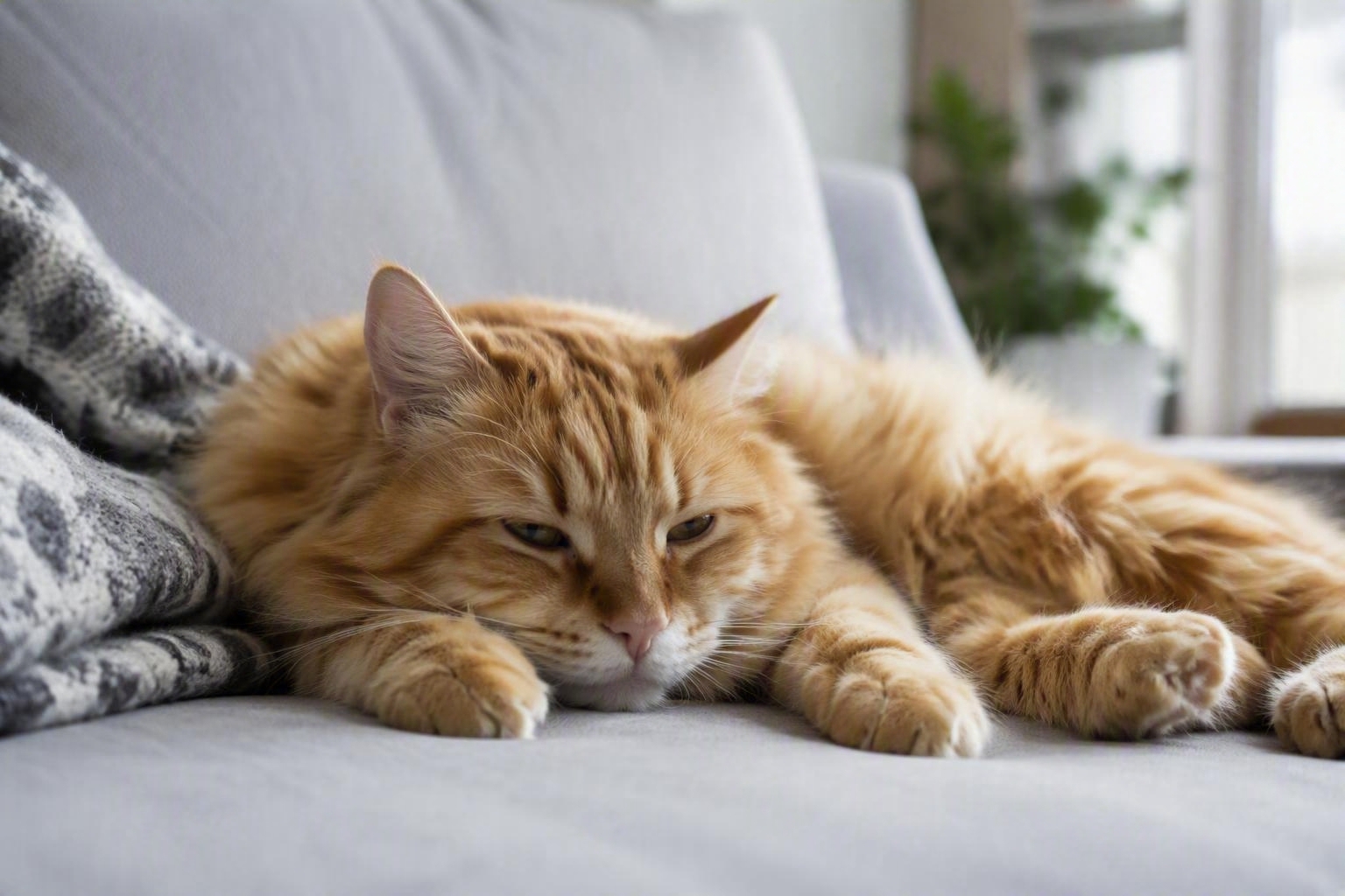 Gato en el sofá